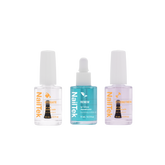 NailTek Nail Recovery System with Hydrate, Renew cuticle oil, and Strengthen treatments for repairing and restoring nails.